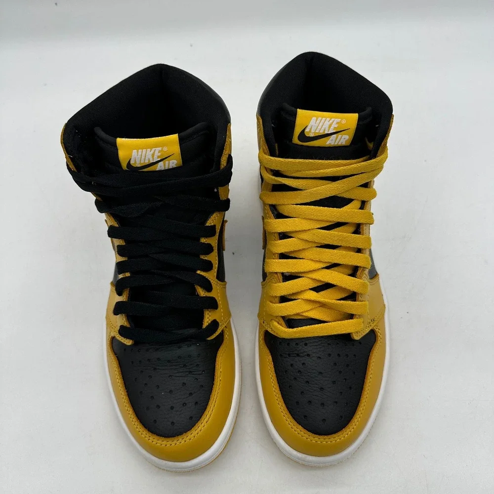 Nike 555088-701 Mens Size 7 Air Jordan 1 Retro High OG Pollen Black Yellow Shoes